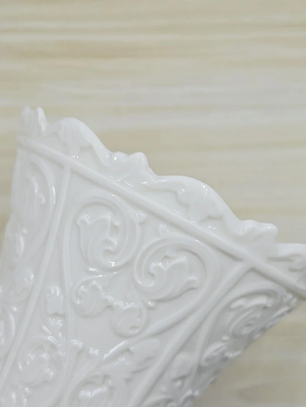 Lenox Wentworth Collection Vase Large Cream Embossed Vines USA Retired Porcelain